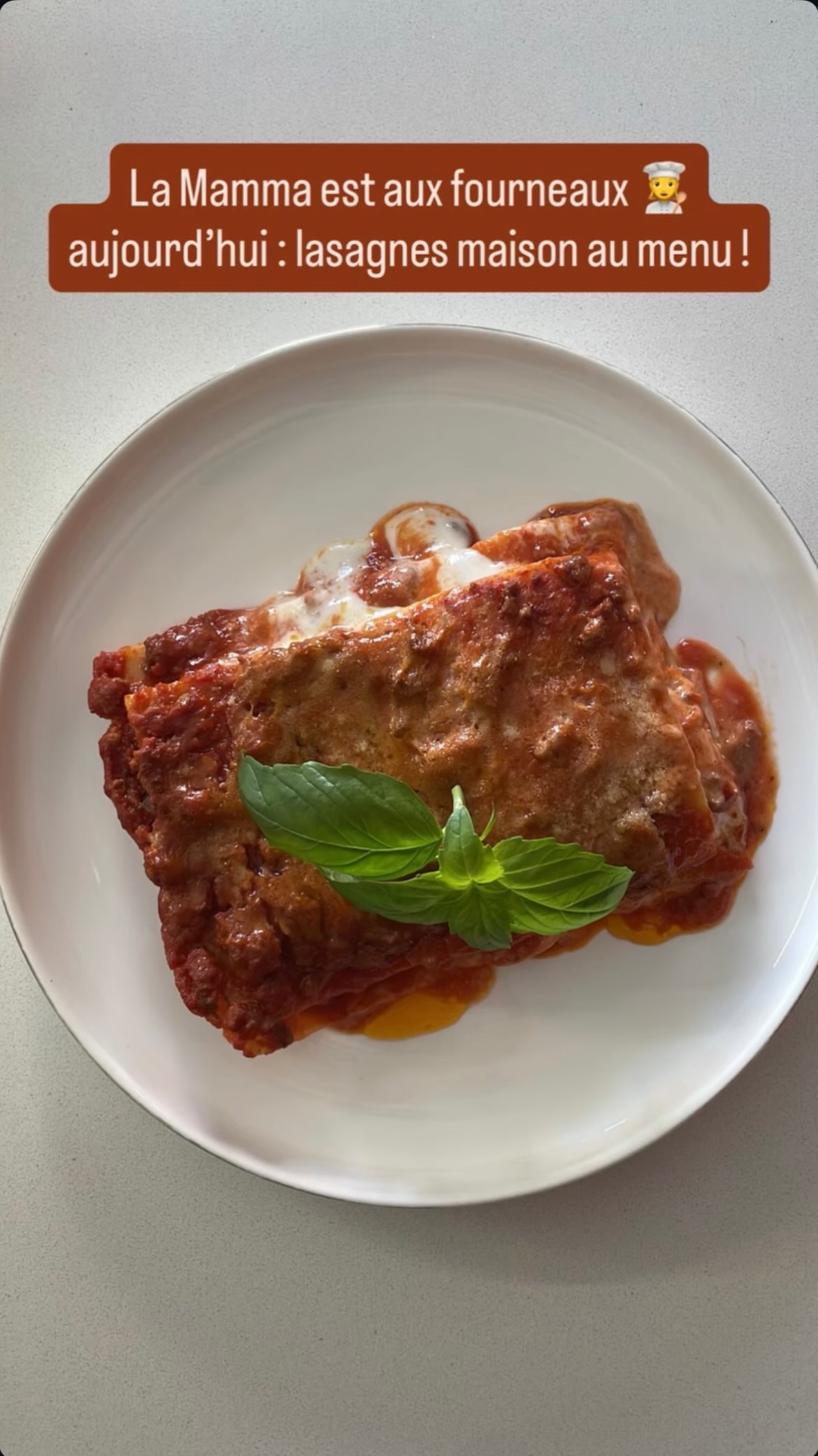 Lasagnes maison du restaurant