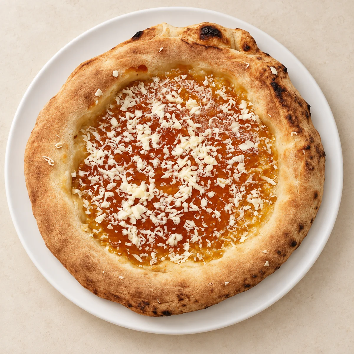 Pizza Dolce Albicocca — visuel de présentation d’après photo du restaurant