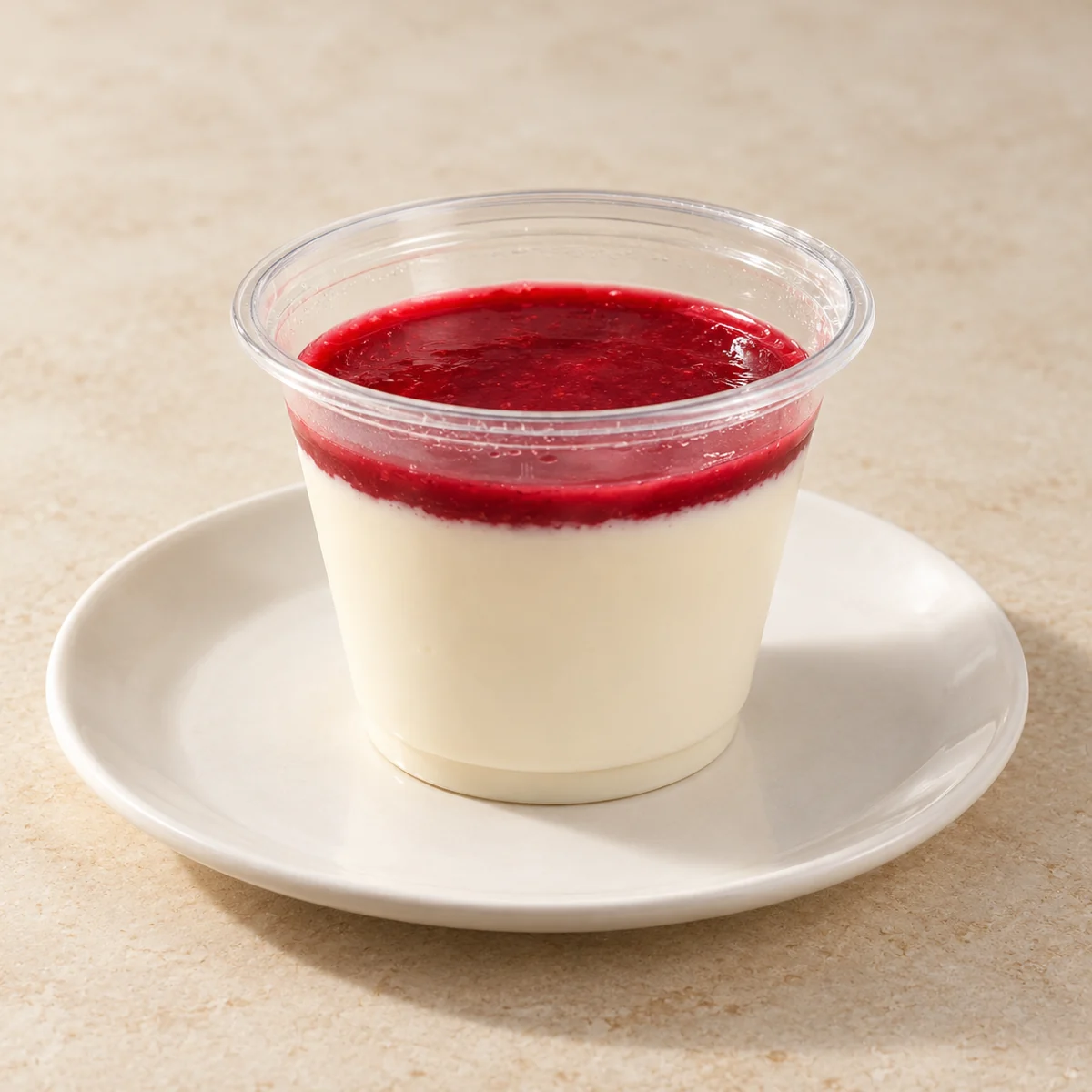 Panna cotta — visuel de présentation d’après photo du restaurant